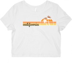 Ladies Slim Fit Crop Top Tee