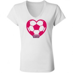 Ladies Slim Fit V-Neck Jersey Tee