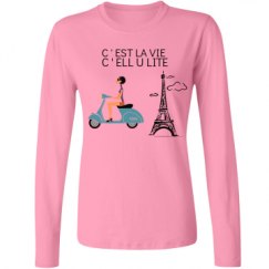 Ladies Relaxed Fit Basic Long Sleeve Tee