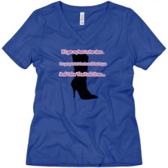 Ladies Relaxed Fit V-Neck Tee