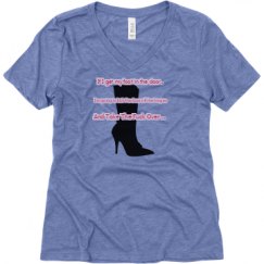 Ladies Relaxed Fit Super Soft Triblend V-Neck Tee