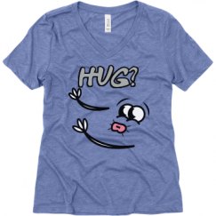 Ladies Relaxed Fit Super Soft Triblend V-Neck Tee