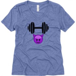 Ladies Relaxed Fit Super Soft Triblend V-Neck Tee