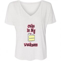 Ladies Flowy Slouchy V-Neck Tee