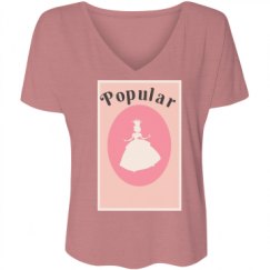 Ladies Flowy Slouchy V-Neck Tee