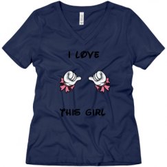 Ladies Relaxed Fit V-Neck Tee