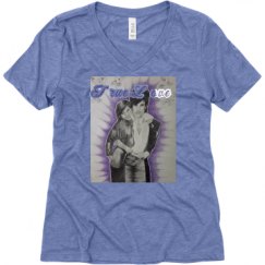 Ladies Relaxed Fit Super Soft Triblend V-Neck Tee