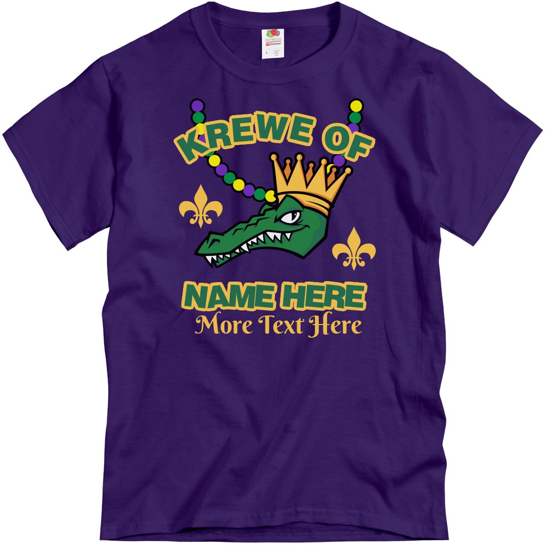 Personalized Mardi Gras Train Tee Shirt
