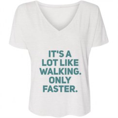 Ladies Flowy Slouchy V-Neck Tee