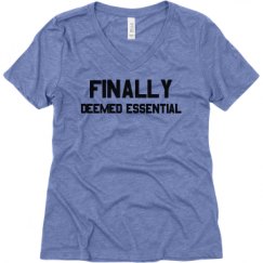 Ladies Relaxed Fit Super Soft Triblend V-Neck Tee