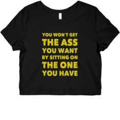 Ladies Slim Fit Crop Top Tee