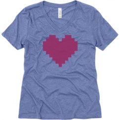 Ladies Relaxed Fit Super Soft Triblend V-Neck Tee