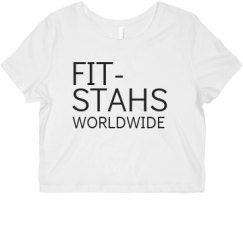 Ladies Slim Fit Crop Top Tee