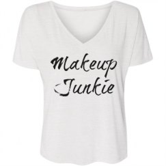 Ladies Flowy Slouchy V-Neck Tee