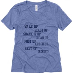 Ladies Relaxed Fit Super Soft Triblend V-Neck Tee