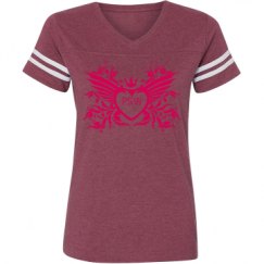 Ladies Relaxed Fit Vintage Sports Tee