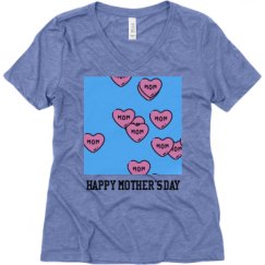 Ladies Relaxed Fit Super Soft Triblend V-Neck Tee