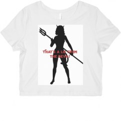 Ladies Slim Fit Crop Top Tee