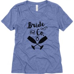 Ladies Relaxed Fit Super Soft Triblend V-Neck Tee