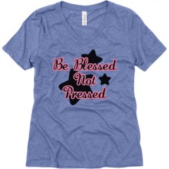 Ladies Relaxed Fit Super Soft Triblend V-Neck Tee