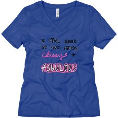 Ladies Relaxed Fit V-Neck Tee