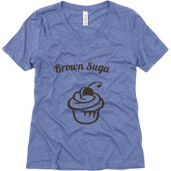 Ladies Relaxed Fit Super Soft Triblend V-Neck Tee