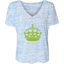 Ladies Flowy Slouchy V-Neck Tee