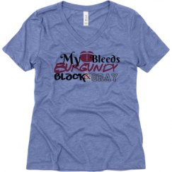 Ladies Relaxed Fit Super Soft Triblend V-Neck Tee