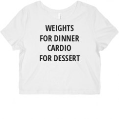 Ladies Slim Fit Crop Top Tee