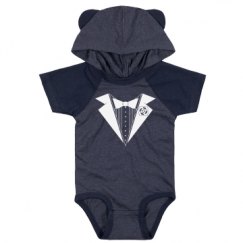 Infant Hooded Raglan Bodysuit with Ears