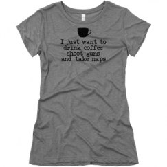 Ladies Slim Fit Super Soft Triblend Tee