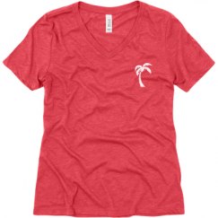 Ladies Relaxed Fit Super Soft Triblend V-Neck Tee