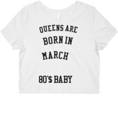 Ladies Slim Fit Crop Top Tee