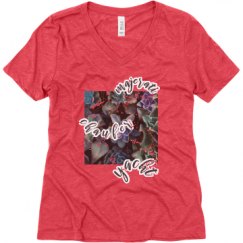 Ladies Relaxed Fit Super Soft Triblend V-Neck Tee