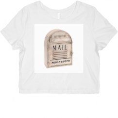 Ladies Slim Fit Crop Top Tee