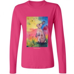 Ladies Relaxed Fit Basic Long Sleeve Tee