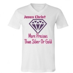 Unisex V-Neck Jersey Tee