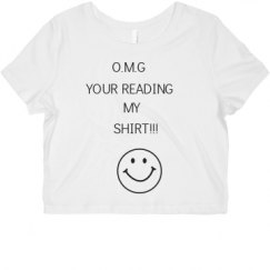 Ladies Slim Fit Crop Top Tee