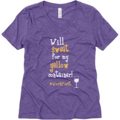 Ladies Relaxed Fit Super Soft Triblend V-Neck Tee