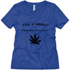 Ladies Relaxed Fit V-Neck Tee