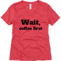 Ladies Relaxed Fit Super Soft Triblend V-Neck Tee
