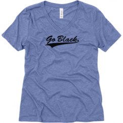 Ladies Relaxed Fit Super Soft Triblend V-Neck Tee