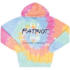 Unisex Tie-Dye Fleece Hoodie