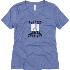 Ladies Relaxed Fit Super Soft Triblend V-Neck Tee