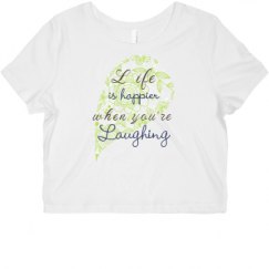 Ladies Slim Fit Crop Top Tee