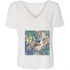 Ladies Flowy Slouchy V-Neck Tee