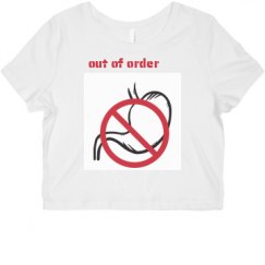 Ladies Slim Fit Crop Top Tee