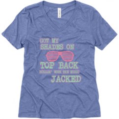 Ladies Relaxed Fit Super Soft Triblend V-Neck Tee