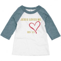 Toddler 3/4 Sleeve Raglan Tee