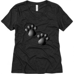 Ladies Relaxed Fit Super Soft Triblend V-Neck Tee